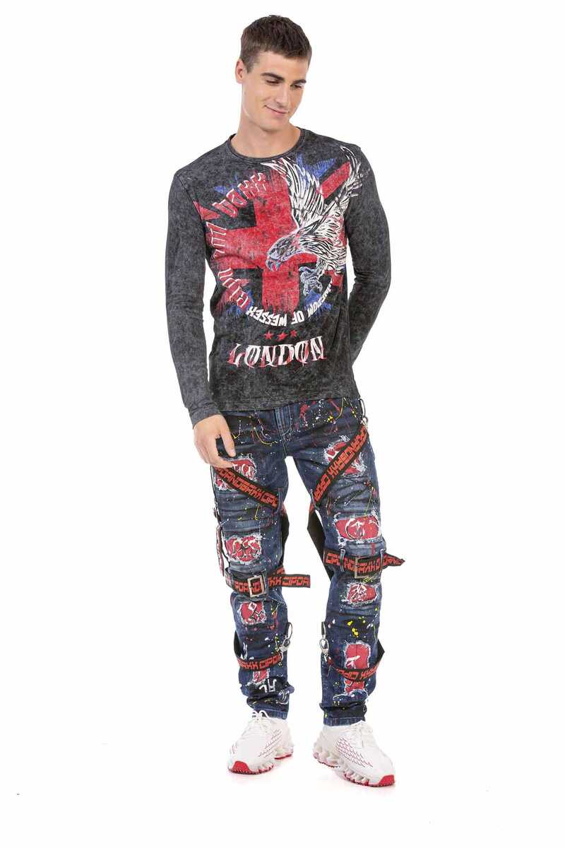 CL499 Great Britain Desenli Sweatshirt