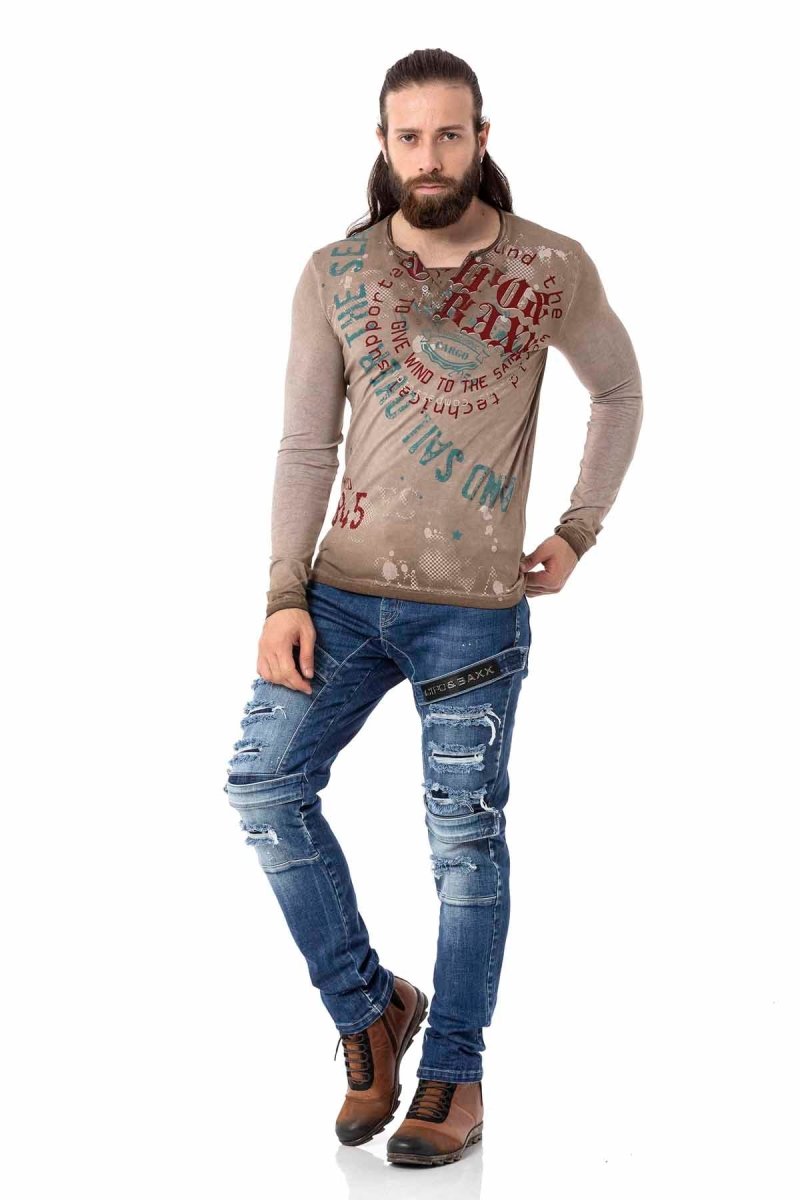 CL512 V Yaka İnce Sweatshirt