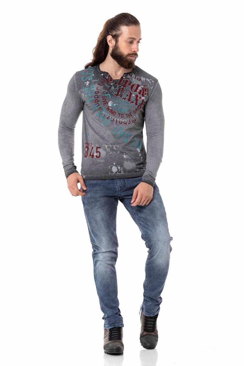 CL512 V Yaka İnce Sweatshirt