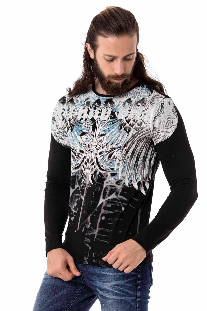 CL516 Royal Desenli İnce Sweatshirt