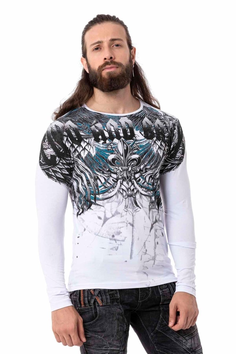 CL516 Royal Desenli İnce Sweatshirt