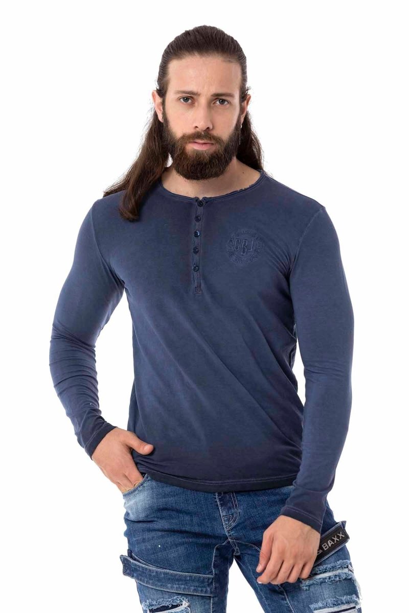 CL523 Düğmeli Yaka Sweatshirt