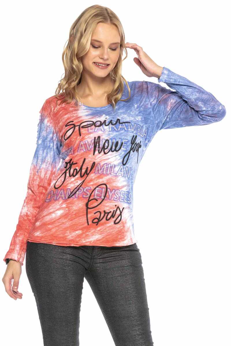 WL241 Yırtık Omuz Detaylı Ince KadınSweatshirt