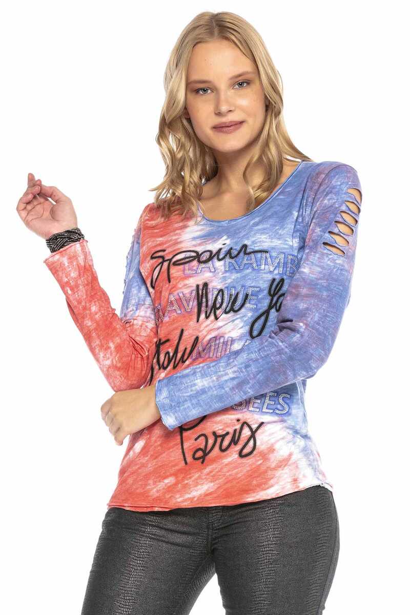 WL241 Yırtık Omuz Detaylı Ince KadınSweatshirt