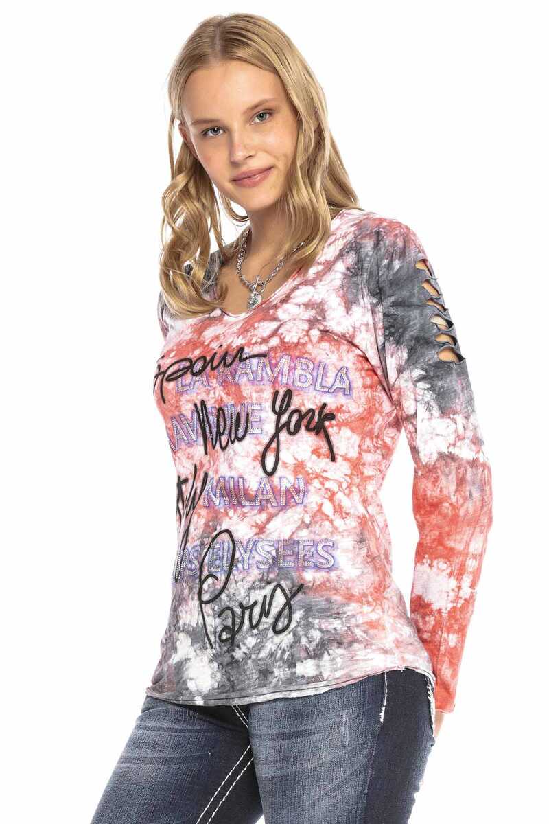 WL241 Yırtık Omuz Detaylı Ince KadınSweatshirt