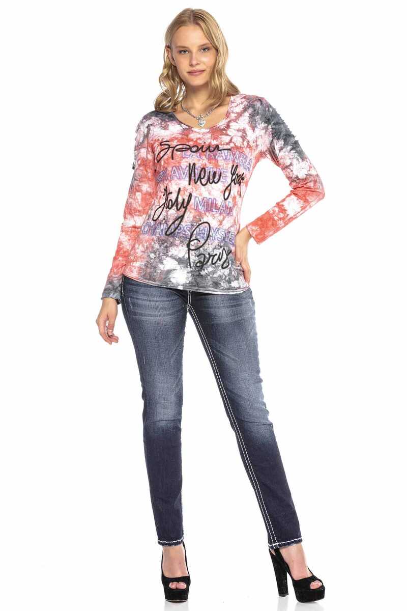 WL241 Yırtık Omuz Detaylı Ince KadınSweatshirt