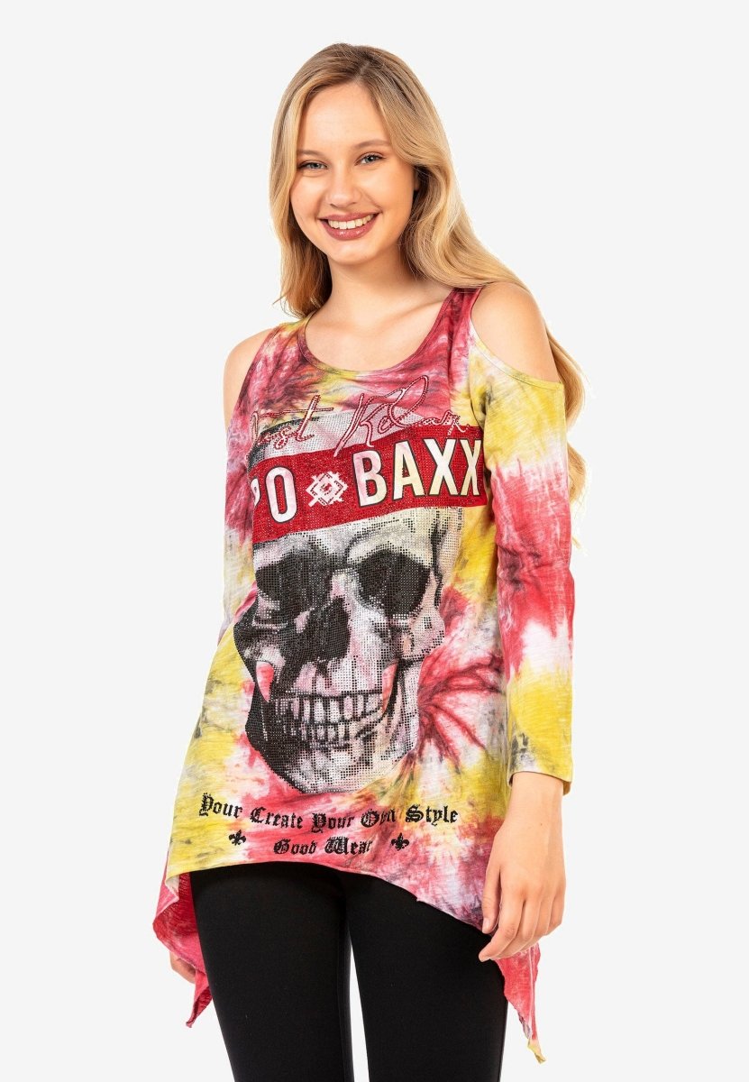 WL294 Uzun Salaş Desenli Tişört