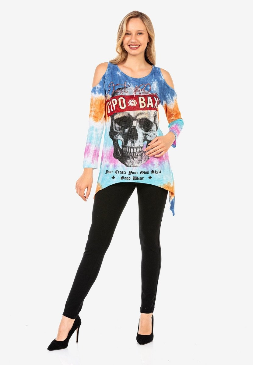 WL294 Uzun Salaş Desenli Tişört