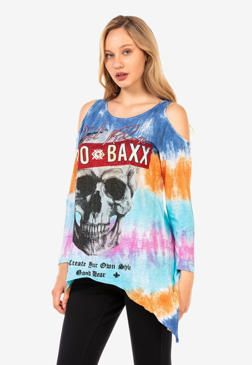 WL294 Uzun Salaş Desenli Tişört