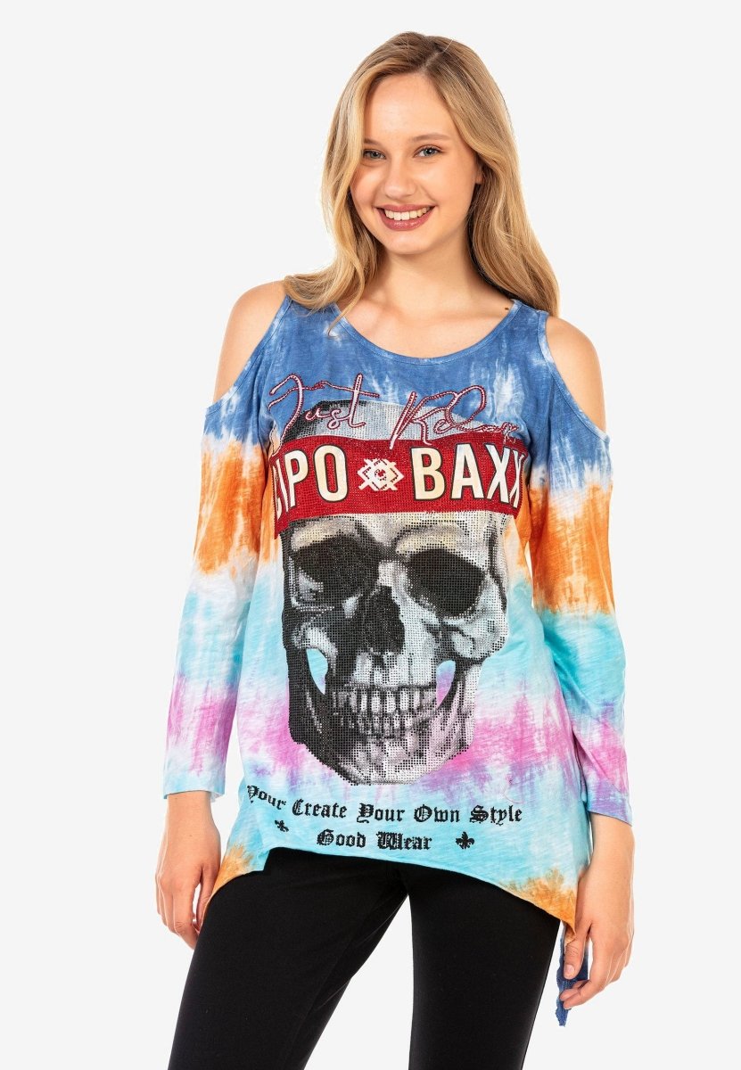 WL294 Uzun Salaş Desenli Tişört