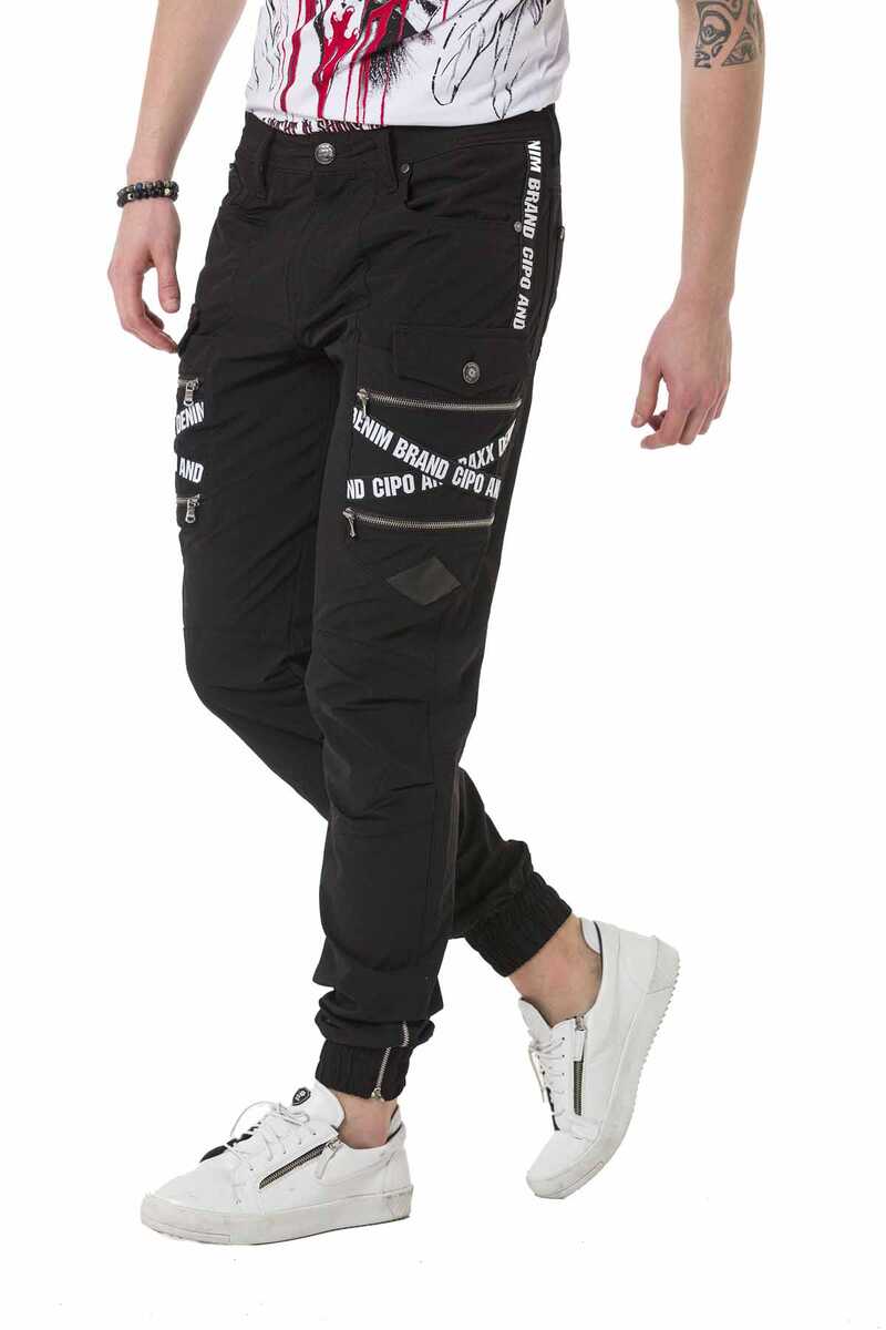 CD785 Marka Şeritli Kargo Cep Erkek Pantolon