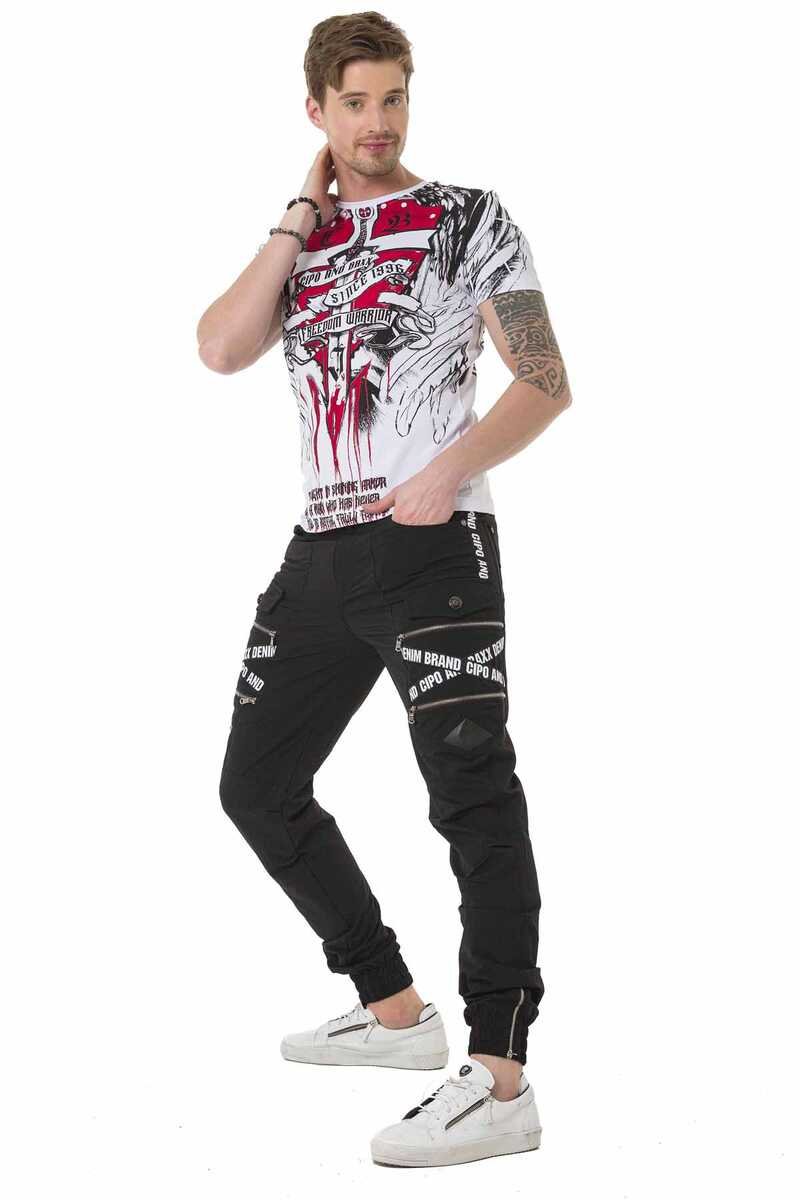 CD785 Marka Şeritli Kargo Cep Erkek Pantolon