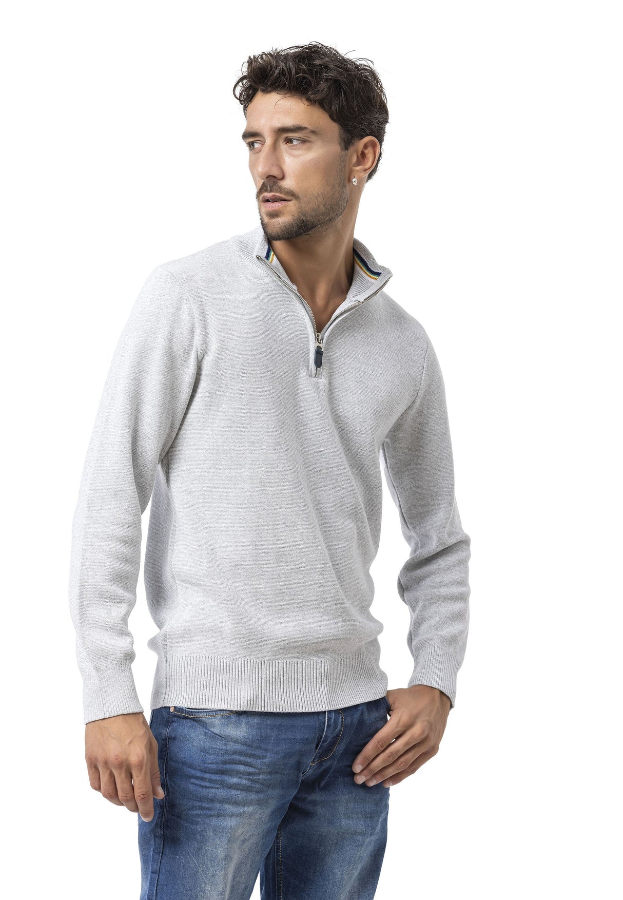 CP290 Erkek Fermuarlı Sweatshirt – Pamuklu konfor, sportif stille buluşuyor