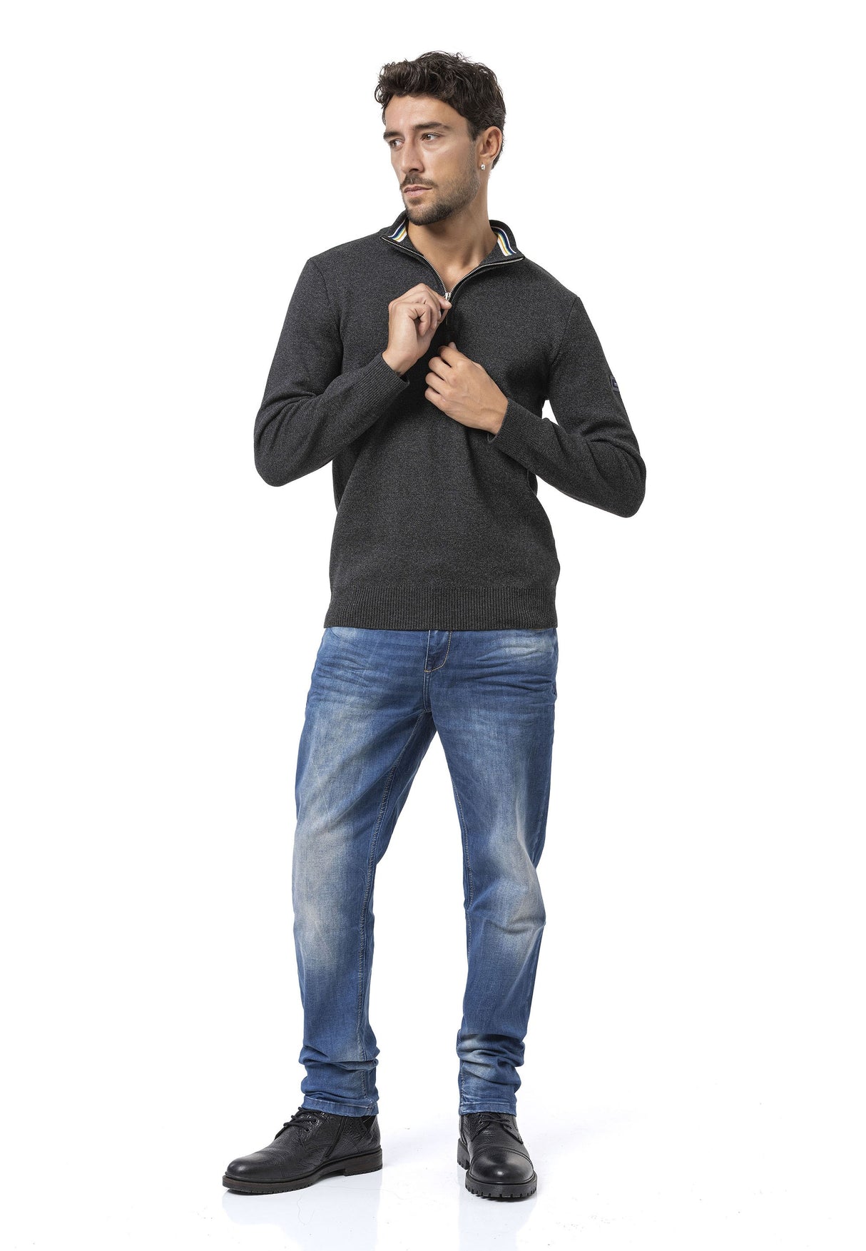 CP290 Erkek Fermuarlı Sweatshirt – Pamuklu konfor, sportif stille buluşuyor