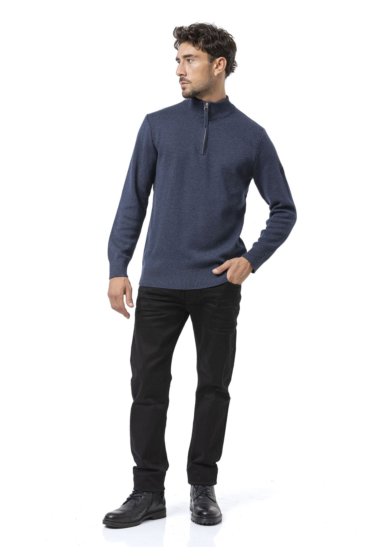CP290 Erkek Fermuarlı Sweatshirt – Pamuklu konfor, sportif stille buluşuyor