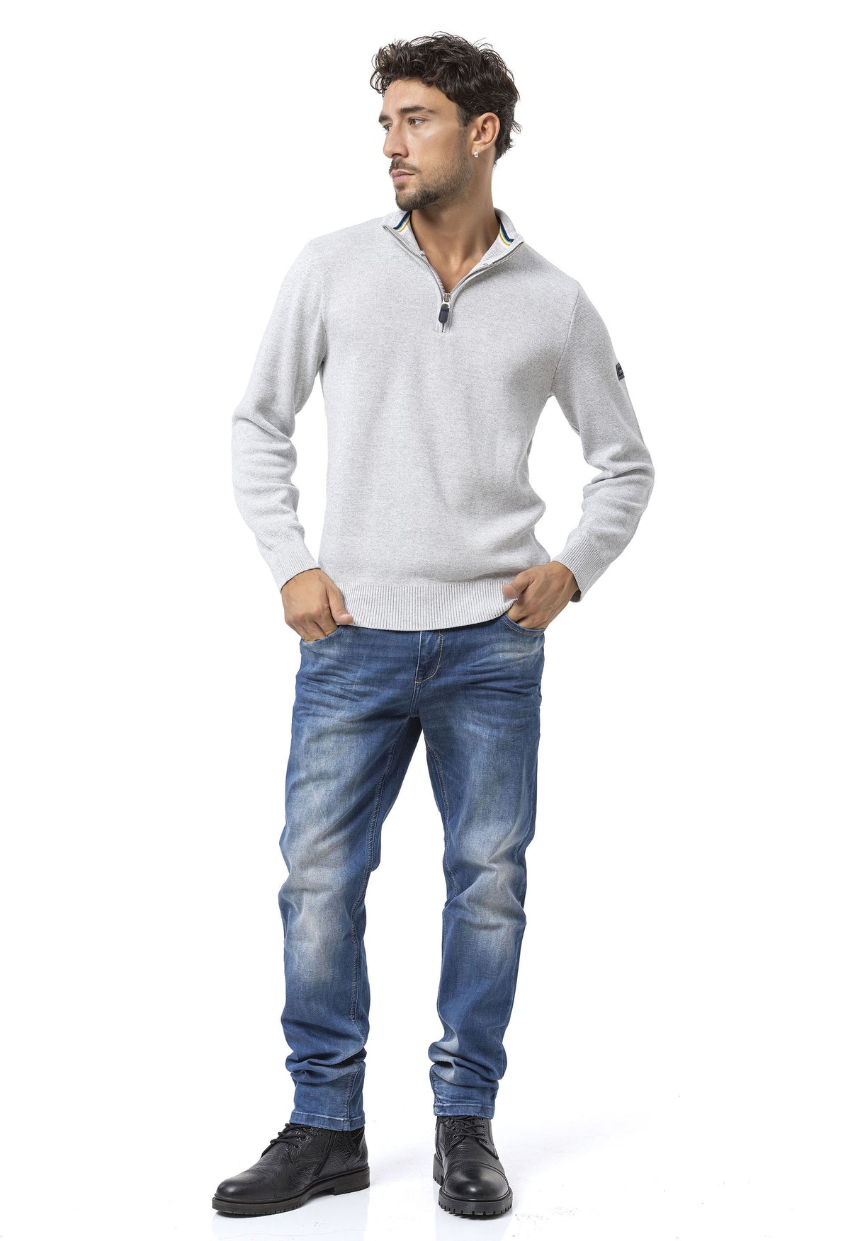 CP290 Erkek Fermuarlı Sweatshirt – Pamuklu konfor, sportif stille buluşuyor