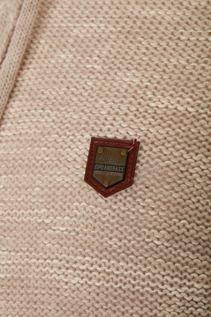 CP153 Kapşonlu Slim Fit Triko Erkek Kazak