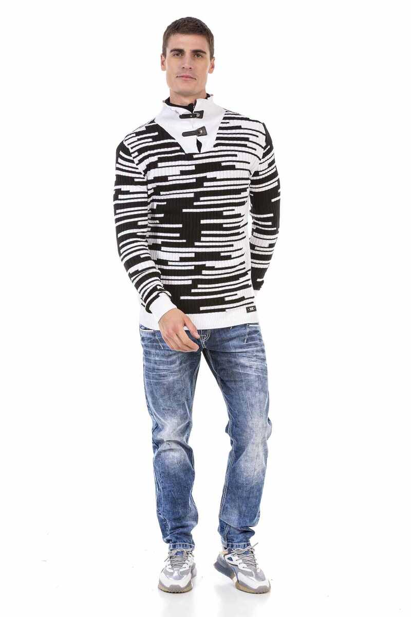 CP245 Fermuarlı Yaka Erkek Kazak