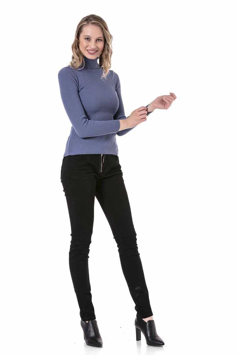 WP227 Kadın Balıkçı Yaka Kazak