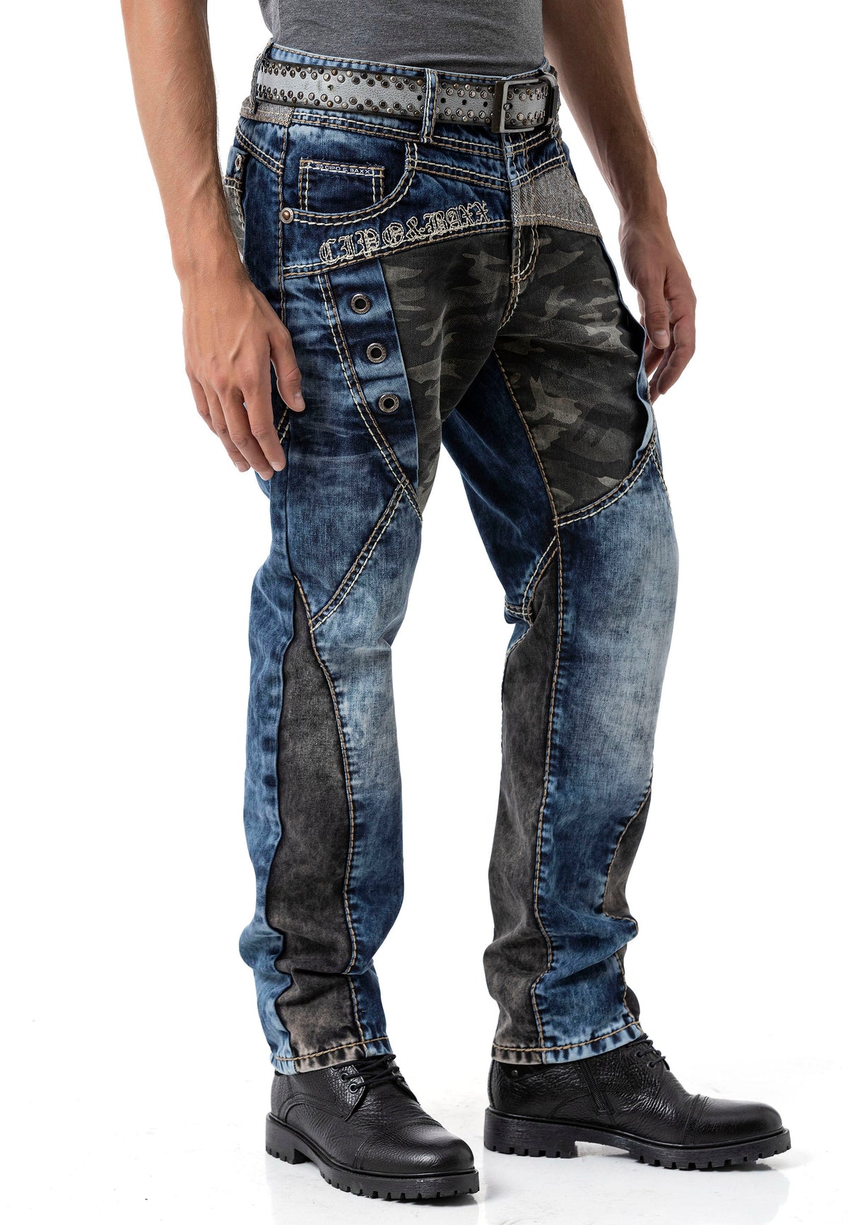 Regular Fit Yıkamalı Denim Jean Pantolon Mavi Erkek Jean CD894