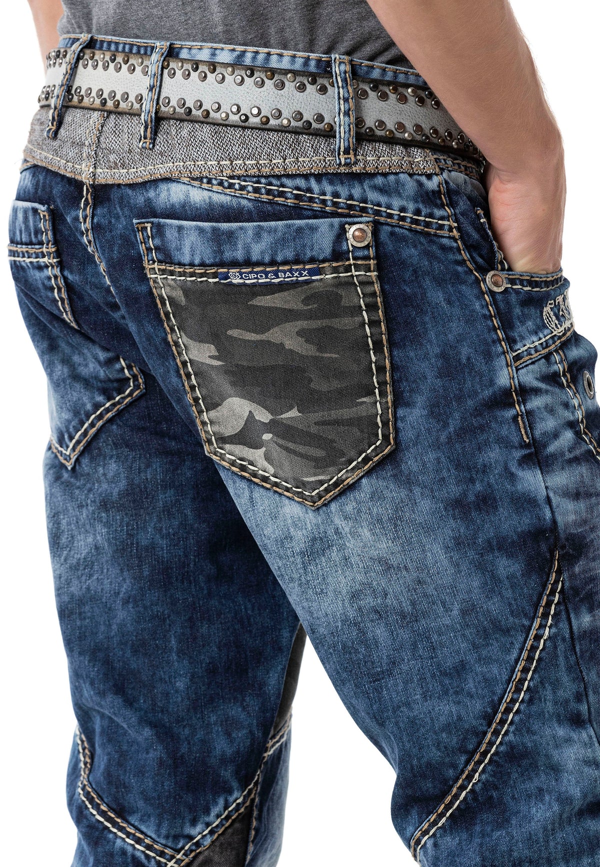 Regular Fit Yıkamalı Denim Jean Pantolon Mavi Erkek Jean CD894