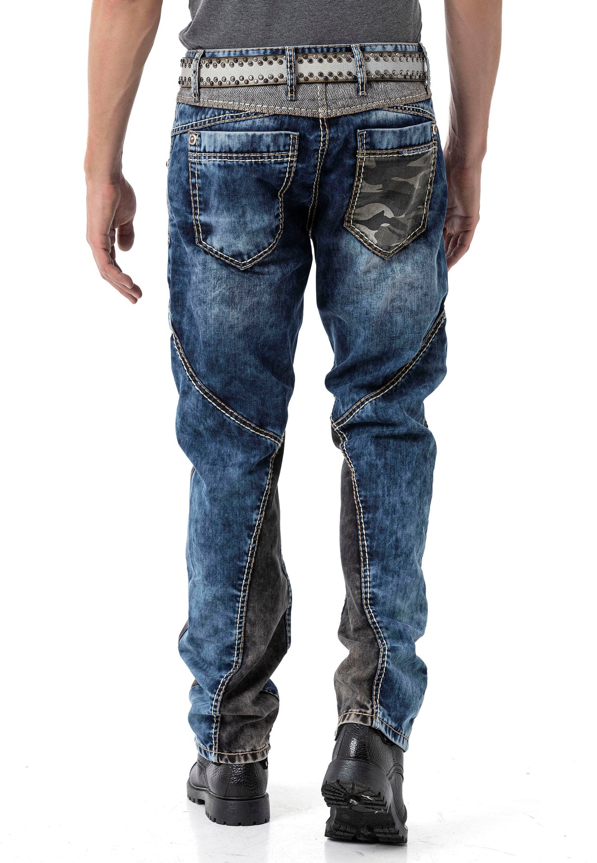 Regular Fit Yıkamalı Denim Jean Pantolon Mavi Erkek Jean CD894