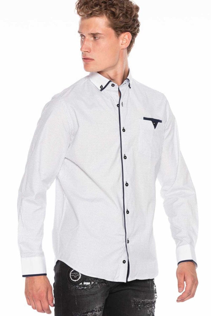 CH164 Erkek Desenli Slim Fit Gömlek