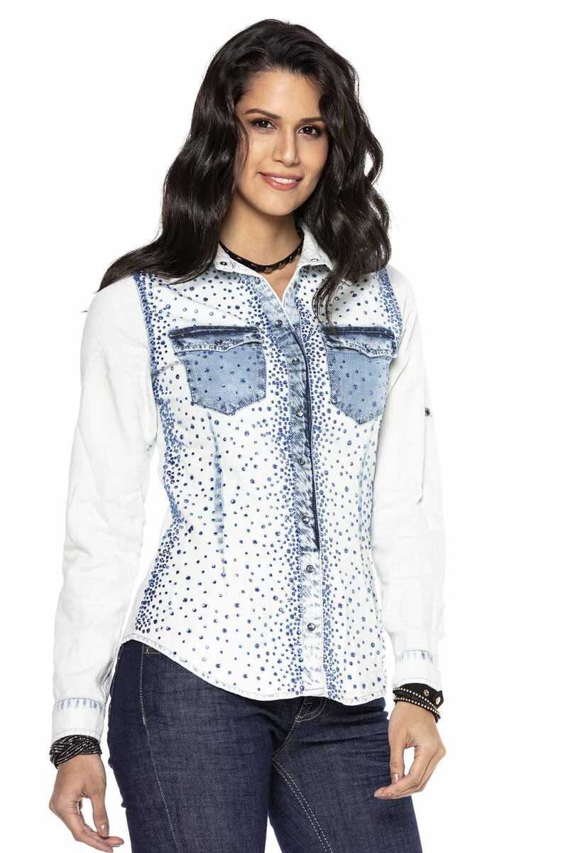 WH116 Taş İşlemeli Kadın Gömlek