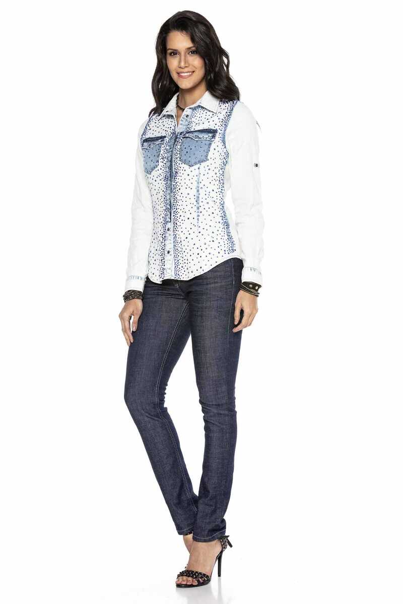 WH116 Taş İşlemeli Kadın Gömlek