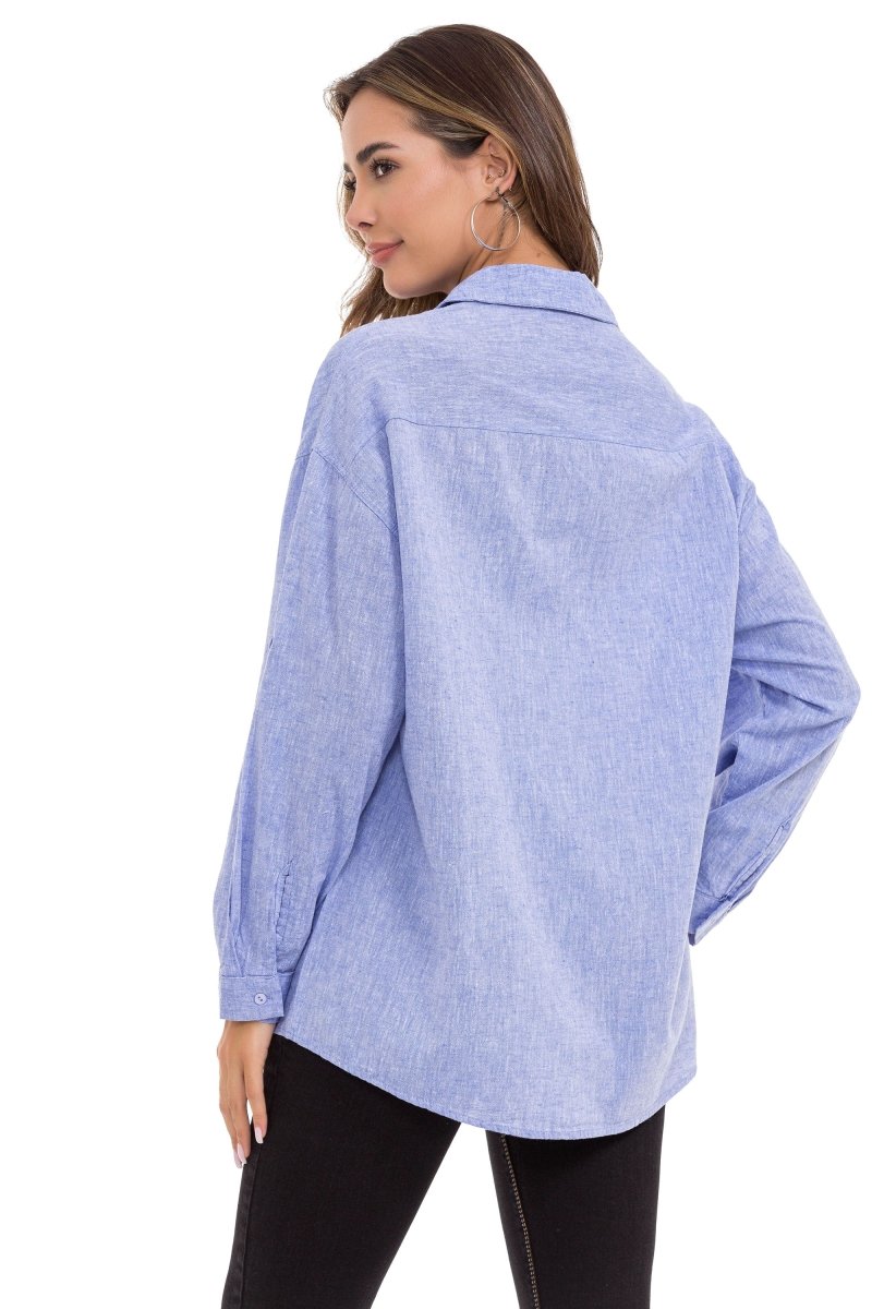 WH125 Uzun Oversize Kadın Gömlek