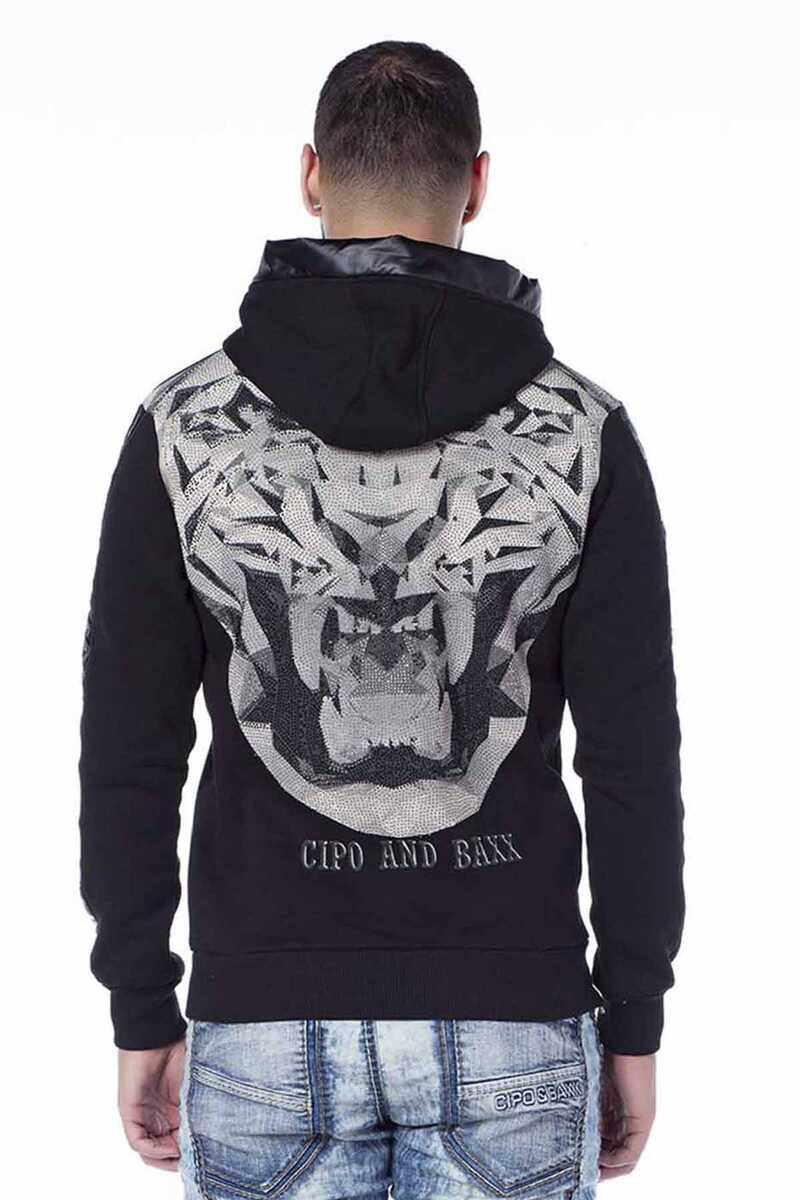 CL206 Kaplan Baskılı Kapşonlu Sweatshirt Erkek