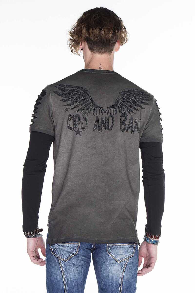 CL265 Slim Fit Kanat Baskılı Erkek Sweatshirt