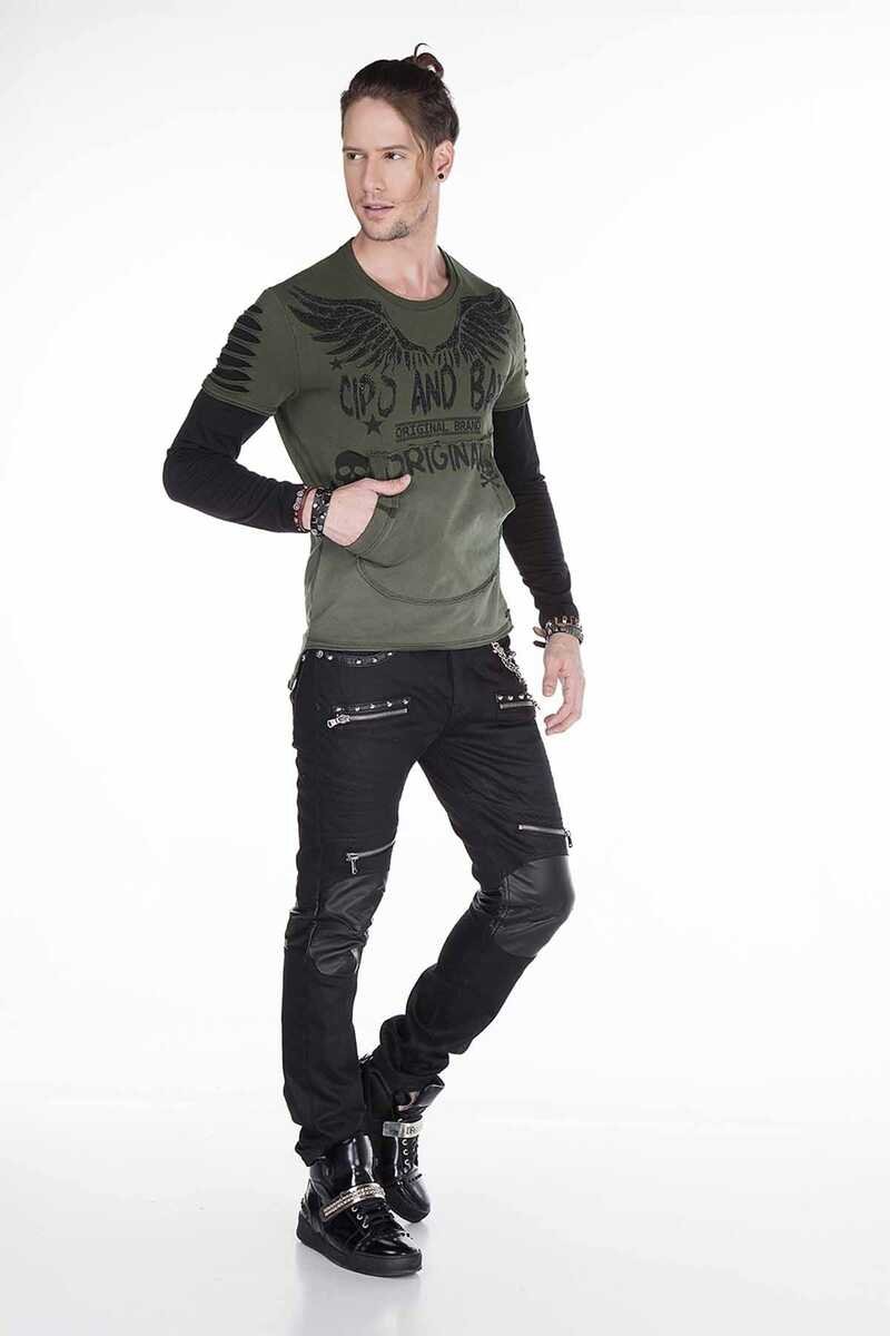 CL265 Slim Fit Kanat Baskılı Erkek Sweatshirt