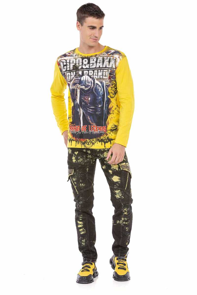 CL452 Taşlı Baskılı İnce Sweatshirt