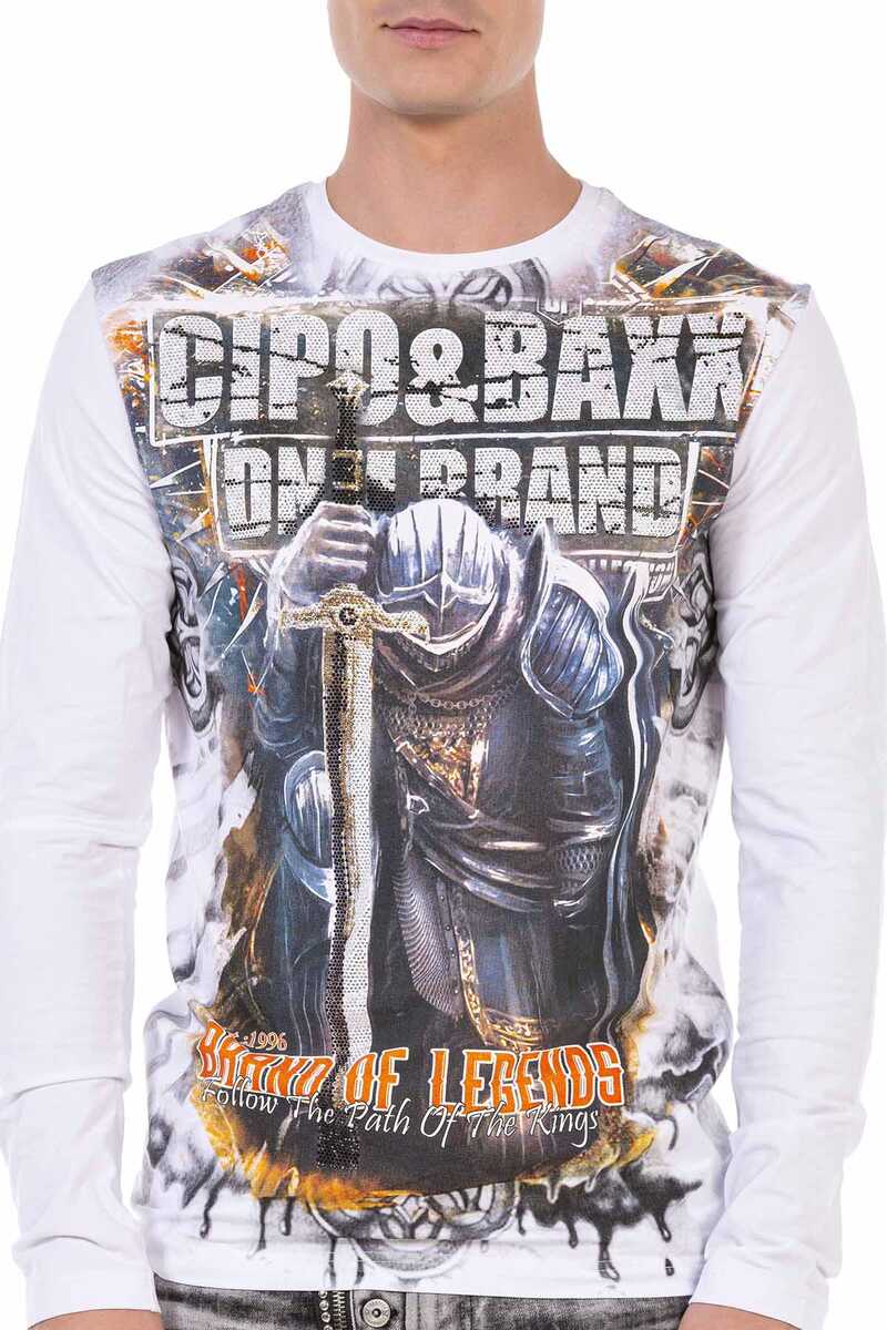 CL452 Taşlı Baskılı İnce Sweatshirt