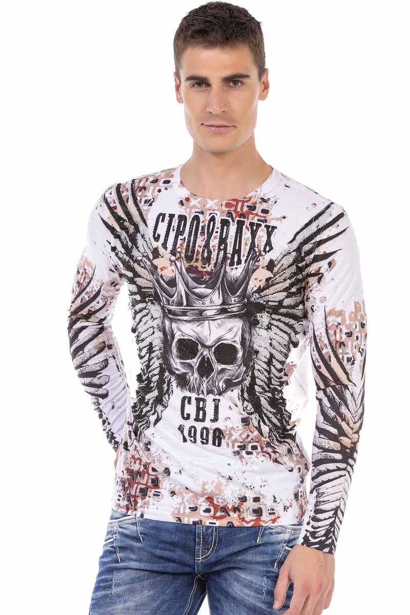 CL494 Kuru Kafa Desenli Sweatshirt
