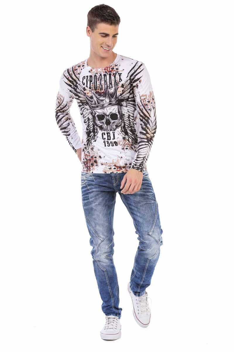 CL494 Kuru Kafa Desenli Sweatshirt