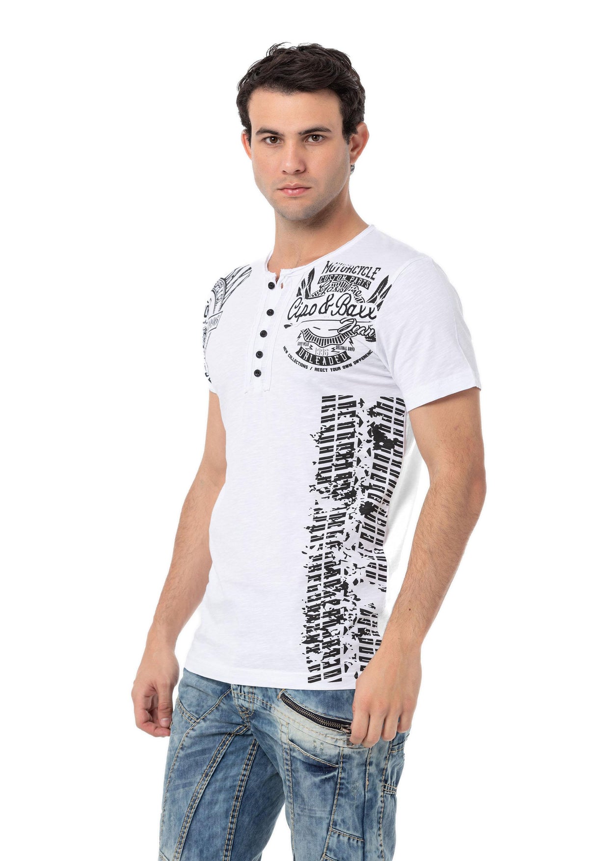 CT789 Men’s Biker Style Crew Neck T-Shirt – Ride the Rebel Line