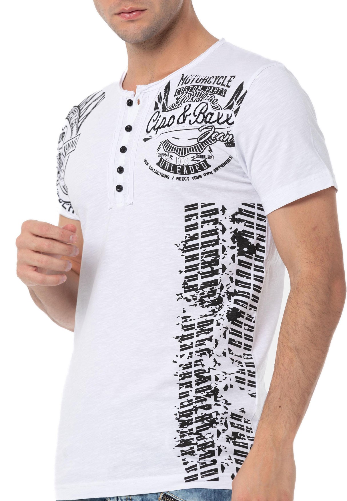 CT789 Men’s Biker Style Crew Neck T-Shirt – Ride the Rebel Line