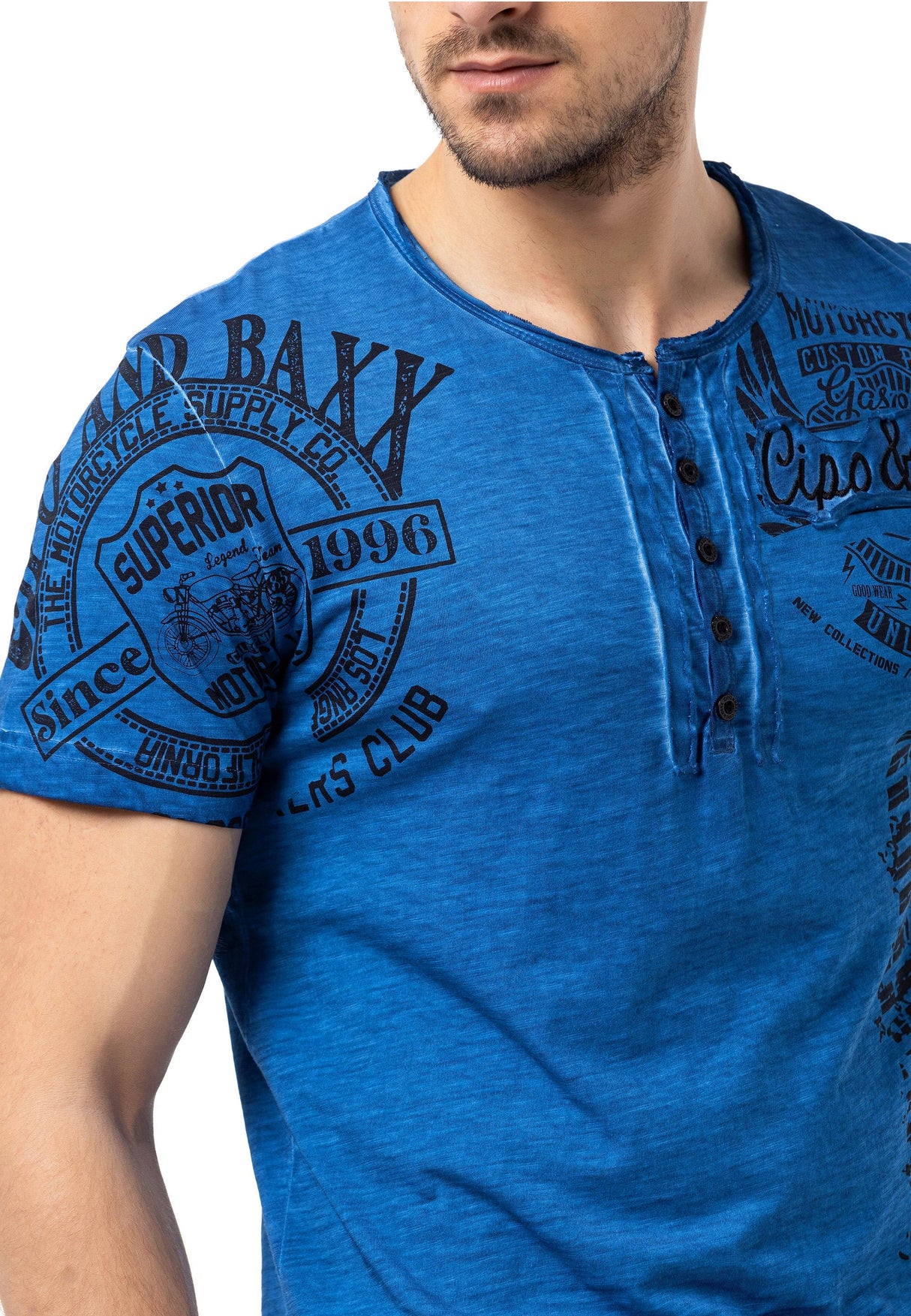 CT789 Men’s Biker Style Crew Neck T-Shirt – Ride the Rebel Line