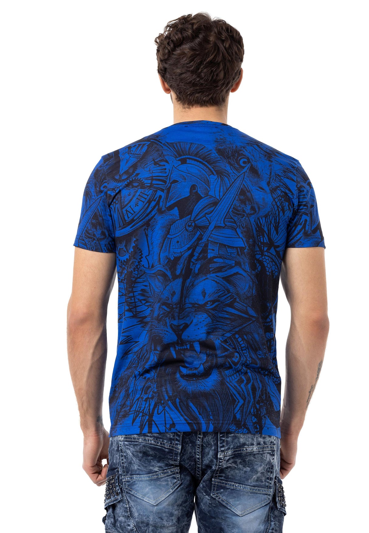 CT781 Men’s Crew Neck T-Shirt with Bold Eagle Graphic Design