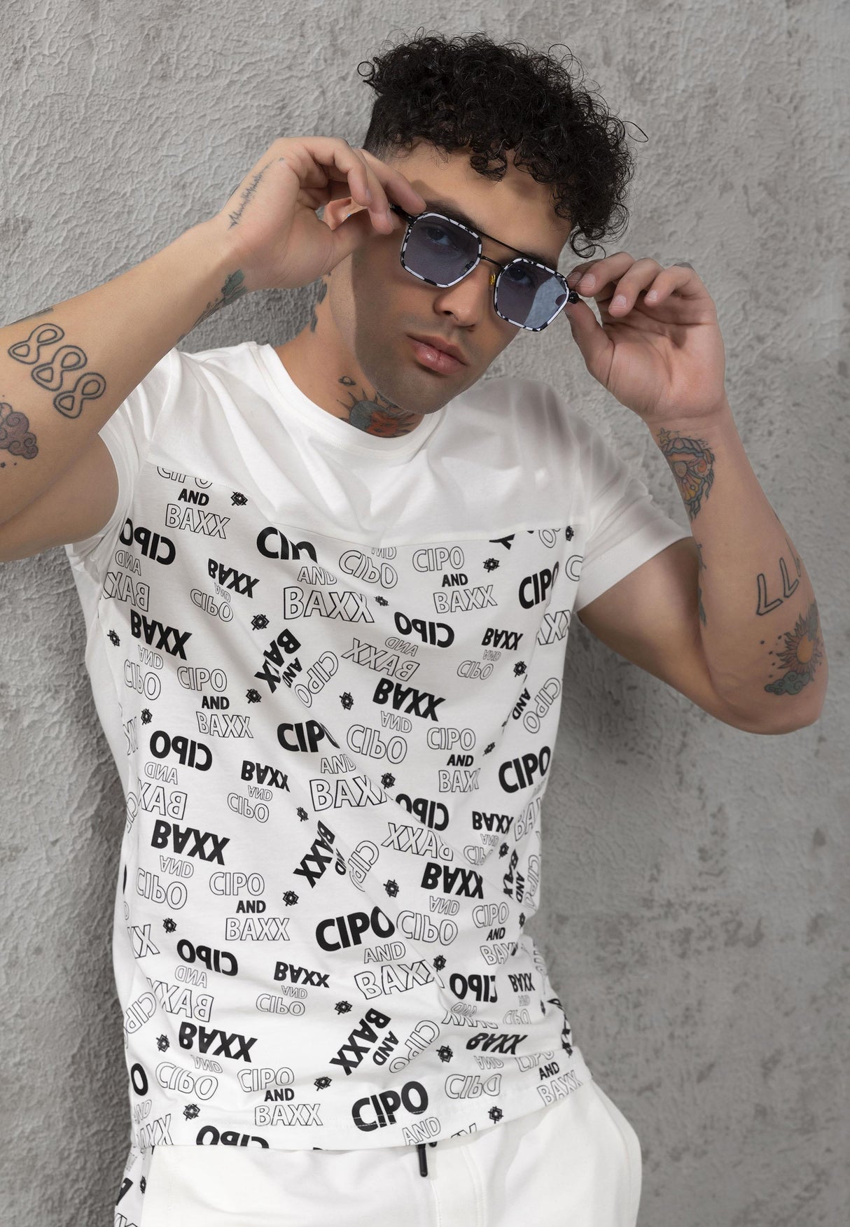 CT791 Men’s Extreme Street Style Logo Print T-Shirt