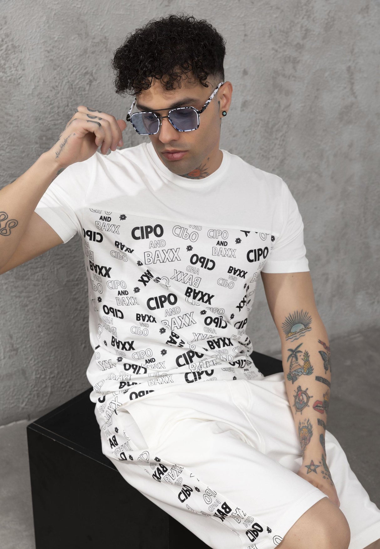 CT791 Men’s Extreme Street Style Logo Print T-Shirt