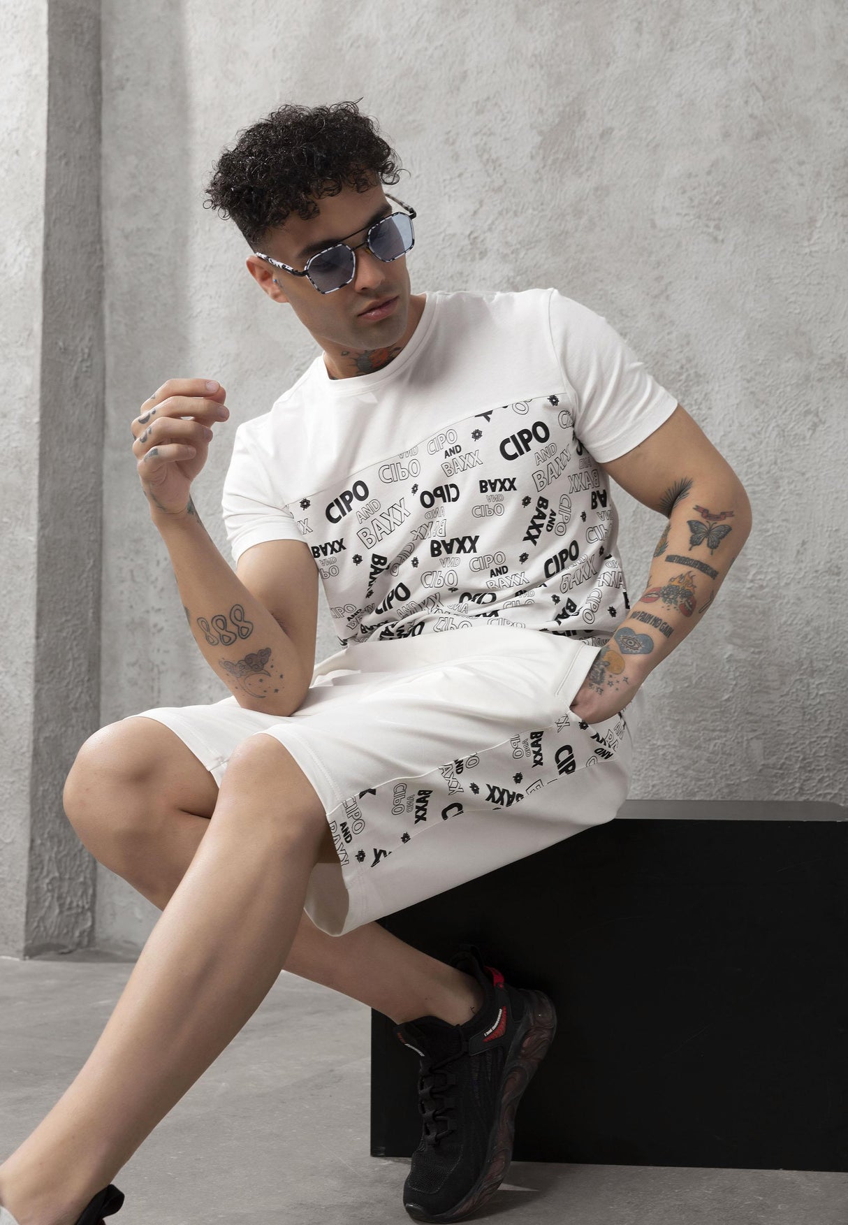 CT791 Men’s Extreme Street Style Logo Print T-Shirt