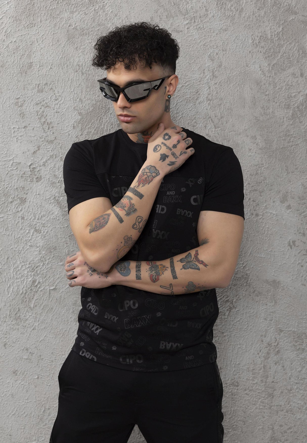 CT791 Men’s Extreme Street Style Logo Print T-Shirt