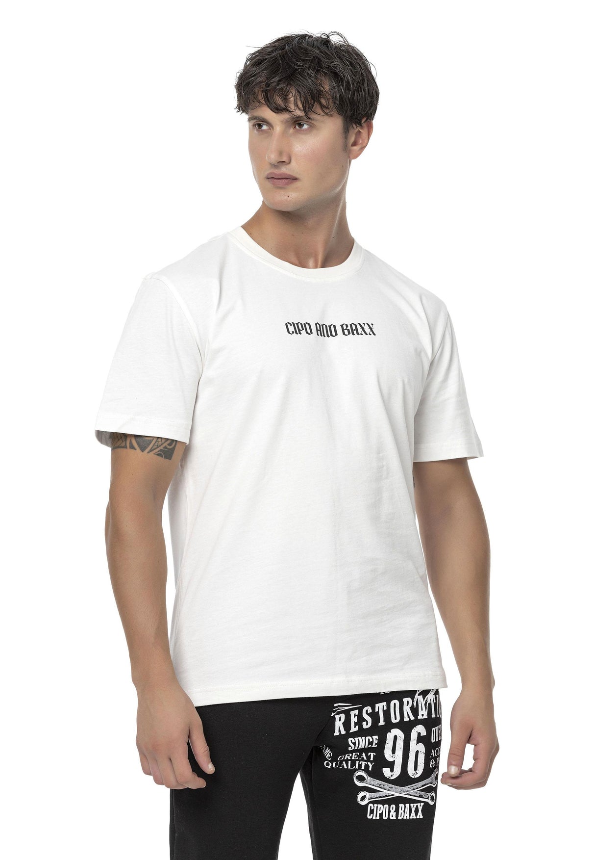 CT787 Men’s Oversized T-Shirt with Large Back Logo Print