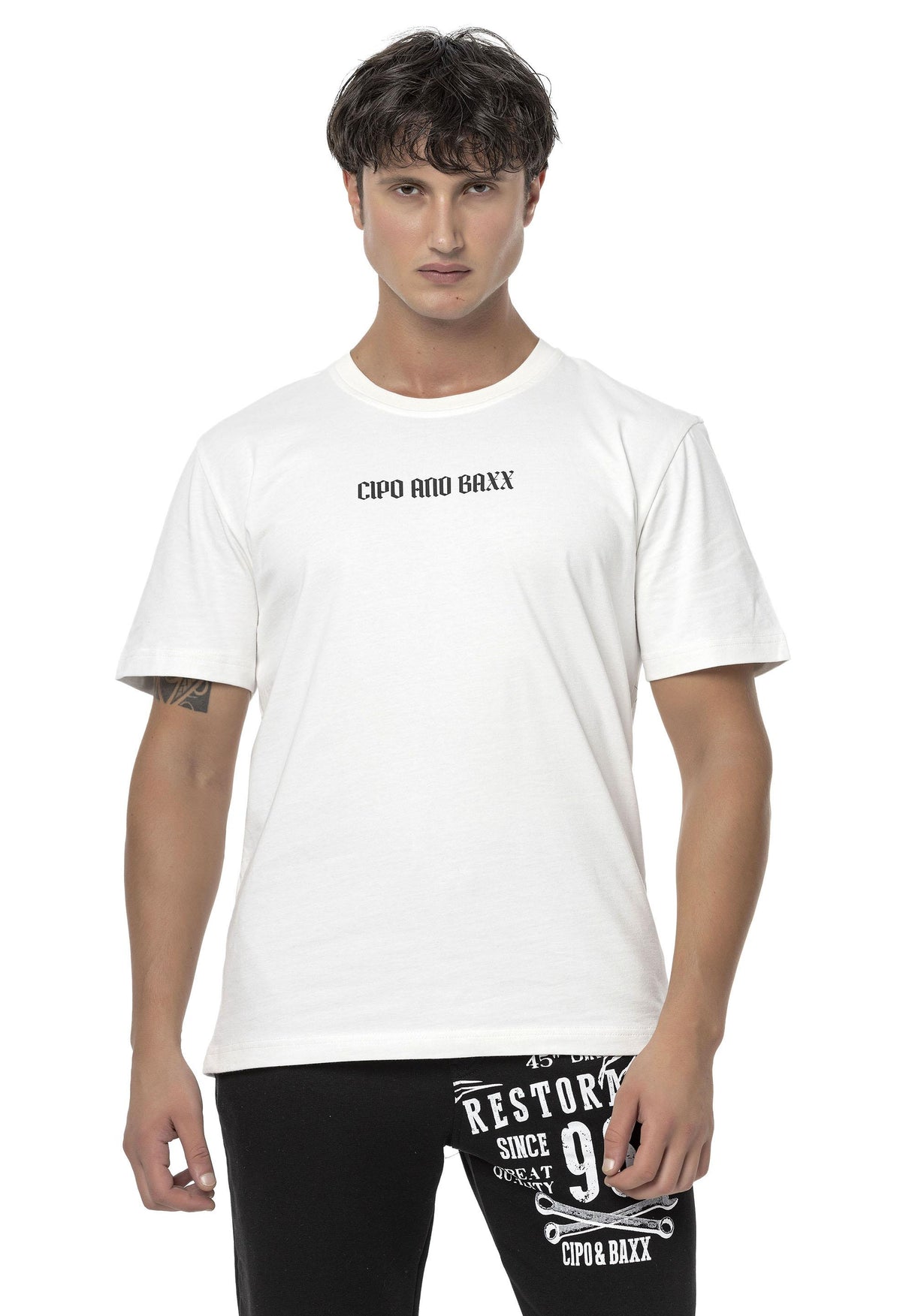 CT787 Men’s Oversized T-Shirt with Large Back Logo Print