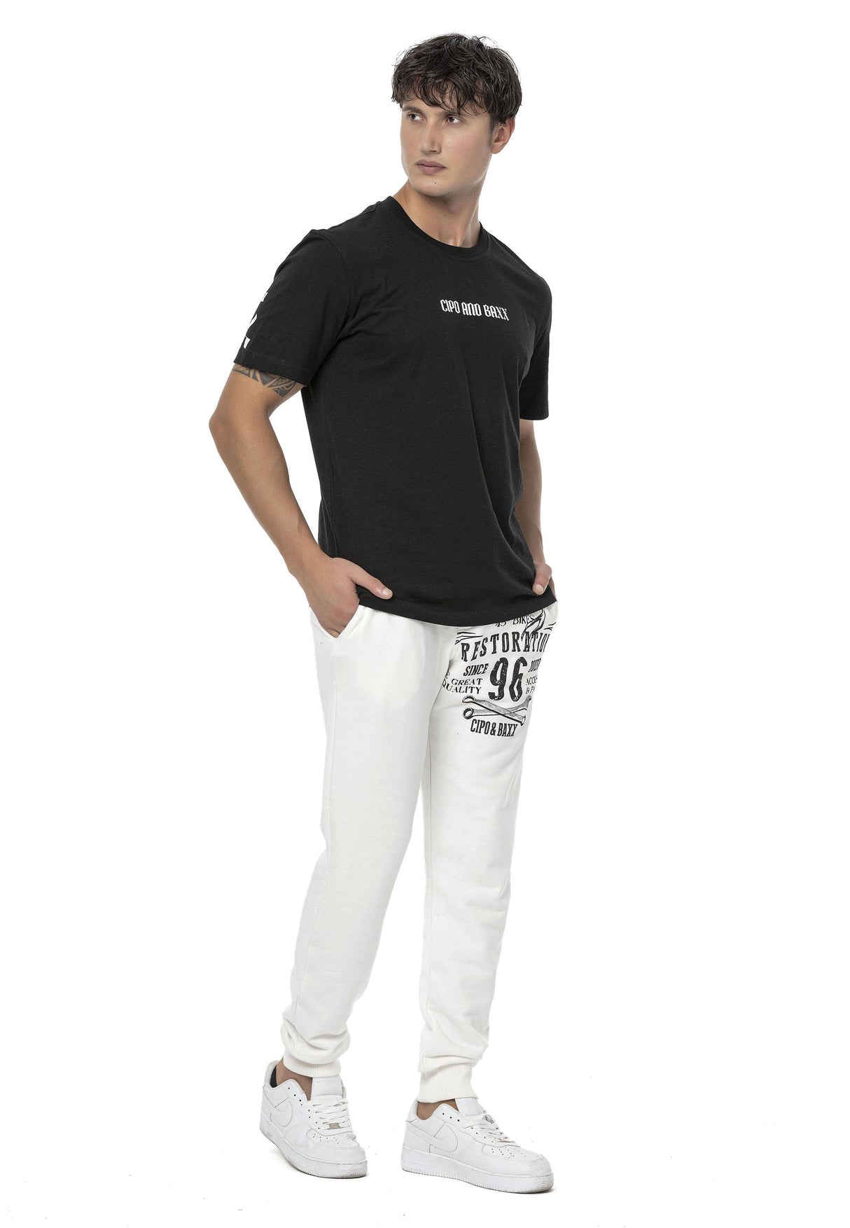 CT787 Men’s Oversized T-Shirt with Large Back Logo Print