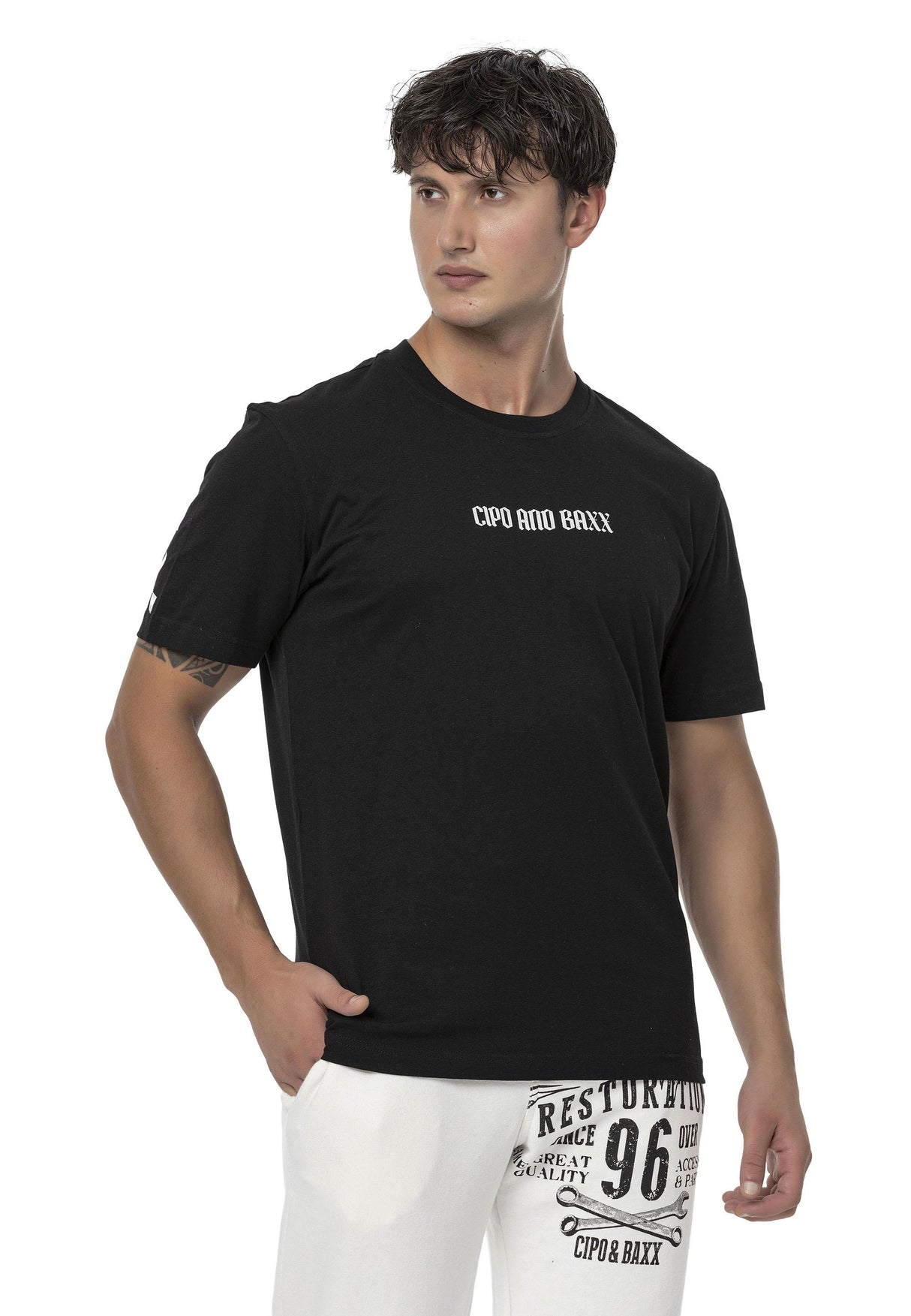 CT787 Men’s Oversized T-Shirt with Large Back Logo Print