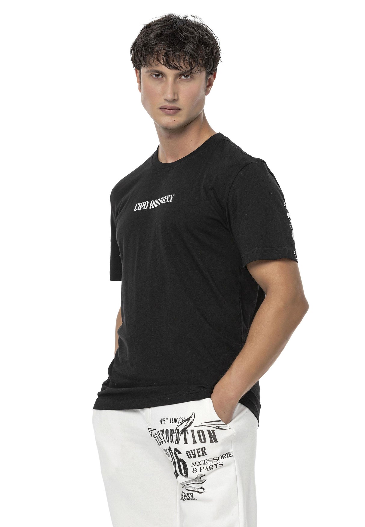 CT787 Men’s Oversized T-Shirt with Large Back Logo Print